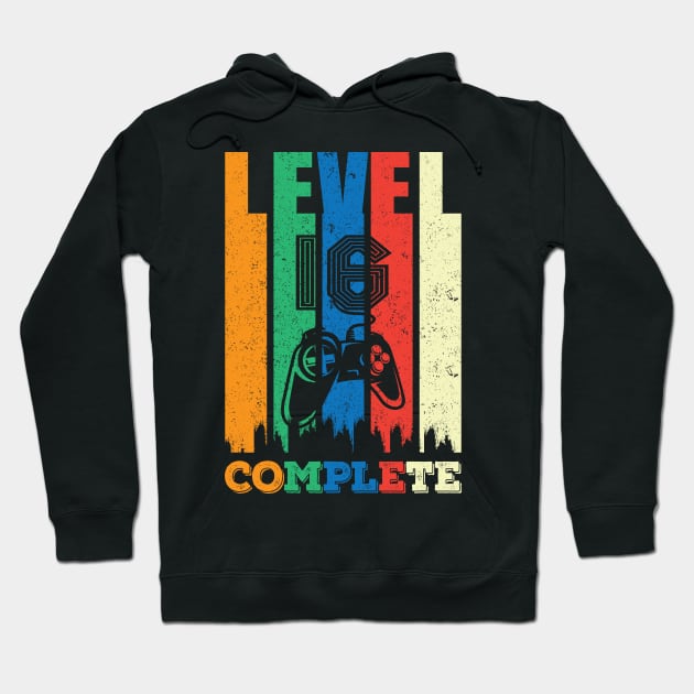 16th Birthday Level 16 Complete Gamer Gift Hoodie by SinBle